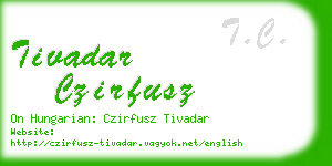 tivadar czirfusz business card